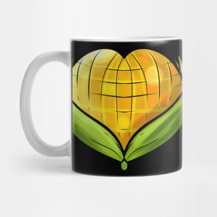 Corn On the Cob In Heart Shape - Vegetarian - Go Vegan Mug